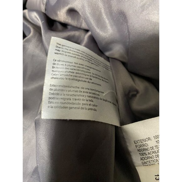 Michael Kors Puffer Coat Size Large Gray Womens Hooded Grey Polyester - Picture 7 of 16